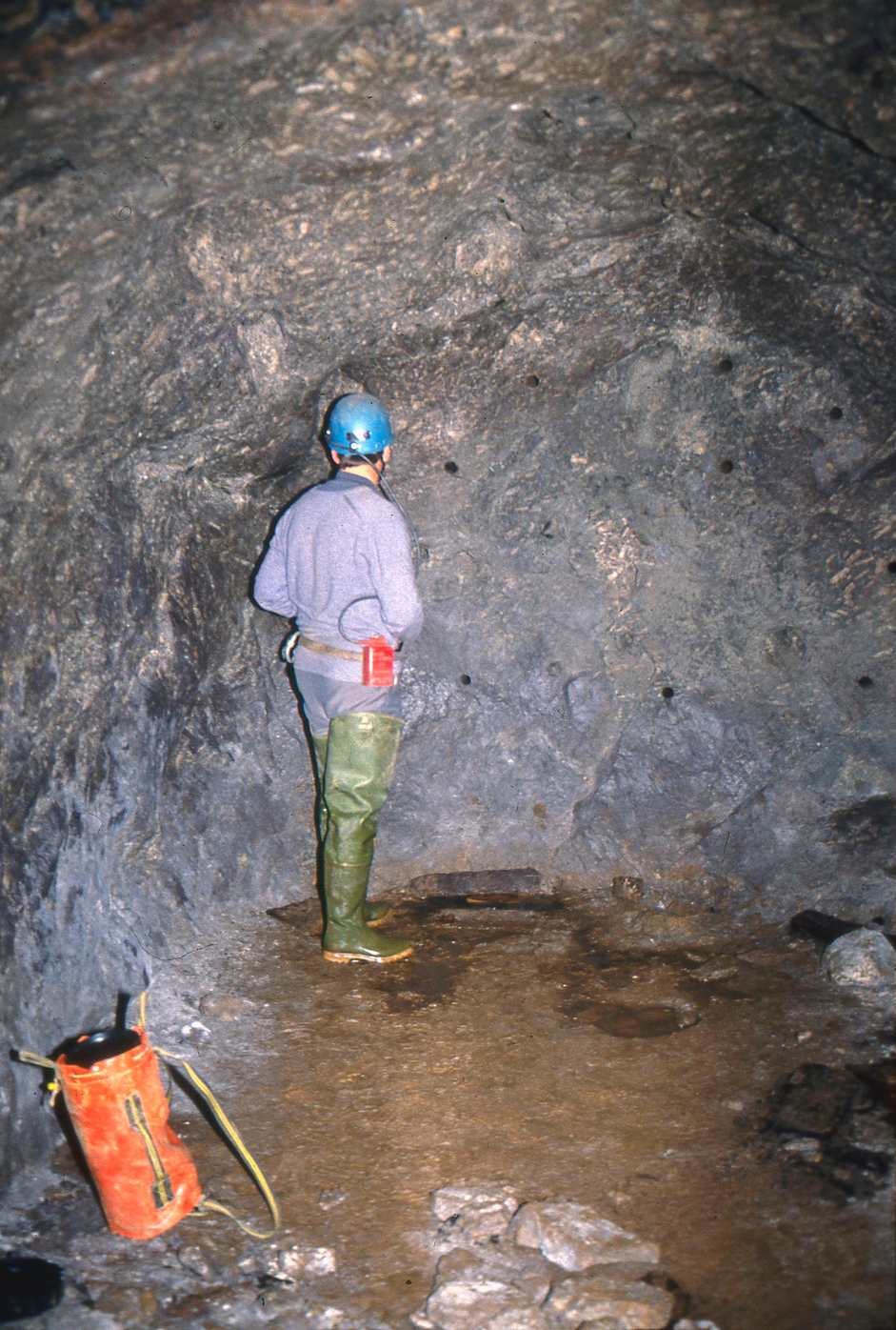 Forehead awaiting blasting Geevor Mine April 1990